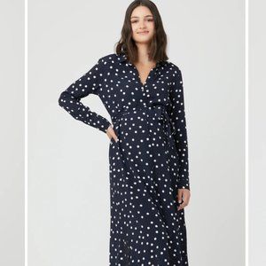 Spot Shirt Maternity Dress